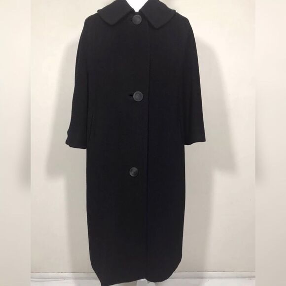 Dark As Night Black Swing Coat - Picture 1 of 7